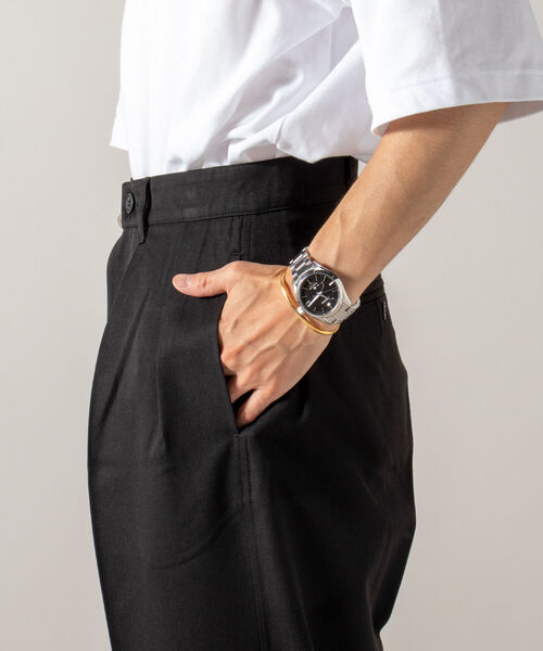 GLOSTER（グロスター）の「【GLOSTER/グロスター】ツータックトラウザー ワイドテーパードパンツ（その他パンツ・メンズ・ブラック/ブルーグレー/ブラウン・SMALL/MEDIUM/LARGE）」の8枚目の写真