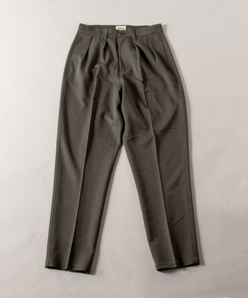 GLOSTER（グロスター）の「【GLOSTER/グロスター】ツータックトラウザー ワイドテーパードパンツ（その他パンツ・メンズ・ブラック/ブルーグレー/ブラウン・SMALL/MEDIUM/LARGE）」の5枚目の写真