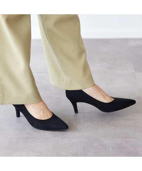 JELLY BEANS（ジェリービーンズ）の「ポインテッドヒールパンプス【Made in Japan】<ふわさら>＜痛くない!＞＜疲れない＞(113-47771)JELLY BEANS(ジェリービーンズ)（パンプス・レディース・ブラック/グレー/グリーン/ブラック系その他/ライトグリーン・23/24/25/22/25.5/22.5/24.5/23.5/21.5）」の8枚目の写真