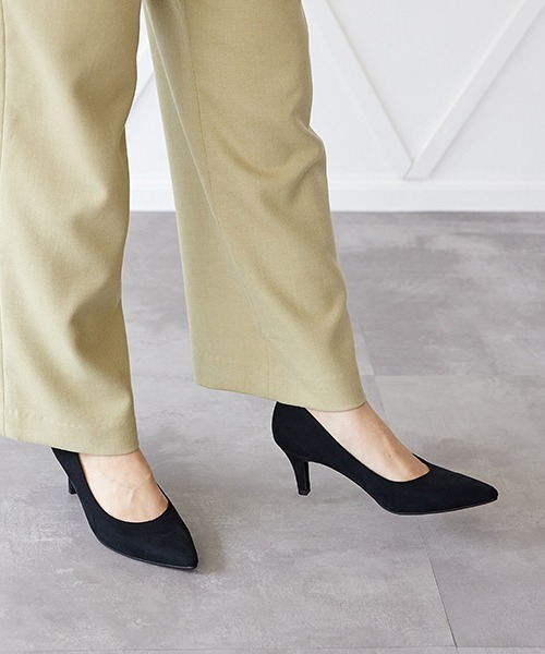 JELLY BEANS（ジェリービーンズ）の「ポインテッドヒールパンプス【Made in Japan】<ふわさら>＜痛くない!＞＜疲れない＞(113-47771)JELLY BEANS(ジェリービーンズ)（パンプス・レディース・ブラック/グレー/グリーン/ブラック系その他/ライトグリーン・23/24/25/22/25.5/22.5/24.5/23.5/21.5）」の6枚目の写真