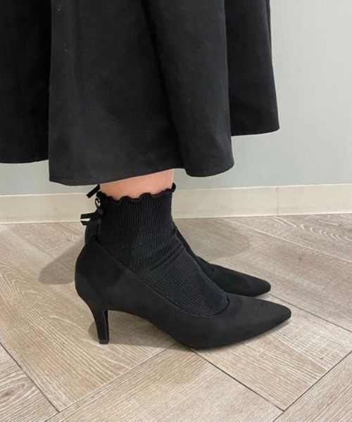 JELLY BEANS（ジェリービーンズ）の「ポインテッドヒールパンプス【Made in Japan】<ふわさら>＜痛くない!＞＜疲れない＞(113-47771)JELLY BEANS(ジェリービーンズ)（パンプス・レディース・ブラック/グレー/グリーン/ブラック系その他/ライトグリーン・23/24/25/22/25.5/22.5/24.5/23.5/21.5）」の17枚目の写真