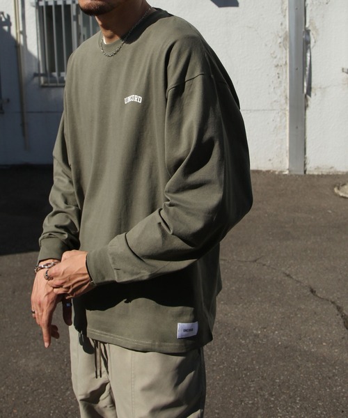 UNCORD(アンコード)の「【UNCORD】ワンポイントプリントBIGロンT/ロングスリーブ長袖Tシャツ(Tシャツ/カットソー・メンズ・ホワイト/ブラック/ネイビー/カーキ/オートミール/ホワイト系/ブラック系/アイボリー系/カーキ系/ネイビー系・MEDIUM/LARGE/X-LARGE)」の7枚目の写真