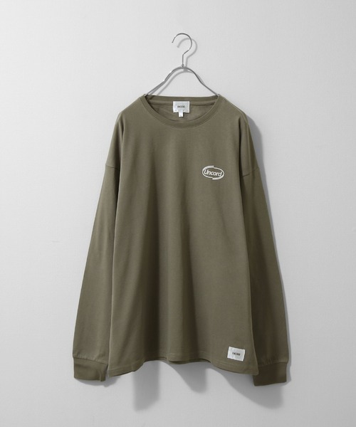 UNCORD(アンコード)の「【UNCORD】ワンポイントプリントBIGロンT/ロングスリーブ長袖Tシャツ(Tシャツ/カットソー・メンズ・ホワイト/ブラック/ネイビー/カーキ/オートミール/ホワイト系/ブラック系/アイボリー系/カーキ系/ネイビー系・MEDIUM/LARGE/X-LARGE)」の17枚目の写真