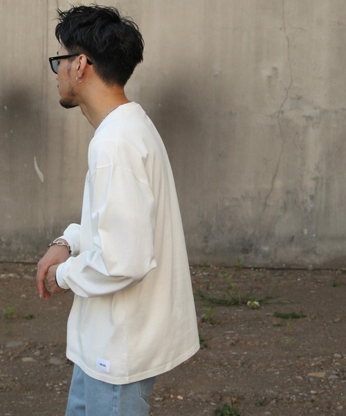UNCORD(アンコード)の「【UNCORD】ワンポイントプリントBIGロンT/ロングスリーブ長袖Tシャツ(Tシャツ/カットソー・メンズ・ホワイト/ブラック/ネイビー/カーキ/オートミール/ホワイト系/ブラック系/アイボリー系/カーキ系/ネイビー系・MEDIUM/LARGE/X-LARGE)」の22枚目の写真