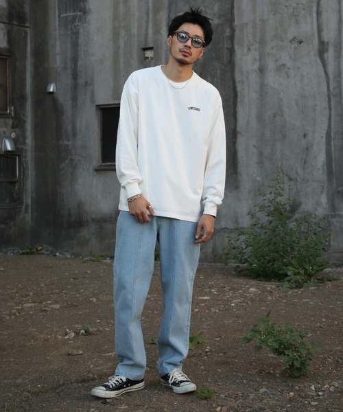 UNCORD(アンコード)の「【UNCORD】ワンポイントプリントBIGロンT/ロングスリーブ長袖Tシャツ(Tシャツ/カットソー・メンズ・ホワイト/ブラック/ネイビー/カーキ/オートミール/ホワイト系/ブラック系/アイボリー系/カーキ系/ネイビー系・MEDIUM/LARGE/X-LARGE)」の20枚目の写真