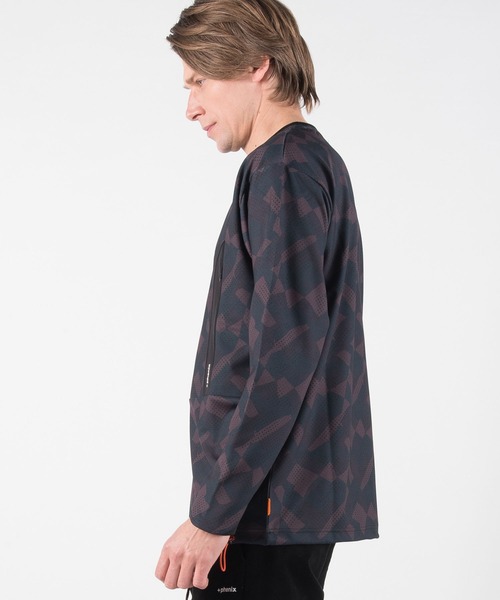 +phenix(プラスフェニックス)の「+phenix(プラスフェニックス)Stretch Zip Pocket Tee(Tシャツ/カットソー・メンズ・ホワイト/カーキ/ホワイト×グレー/ブラック・S/M/L/XL/XXL)」の11枚目の写真