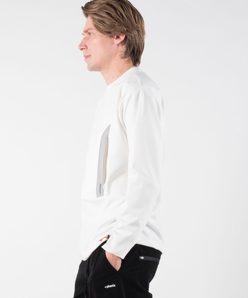 +phenix(プラスフェニックス)の「+phenix(プラスフェニックス)Stretch Zip Pocket Tee(Tシャツ/カットソー・メンズ・ホワイト/カーキ/ホワイト×グレー/ブラック・S/M/L/XL/XXL)」の18枚目の写真