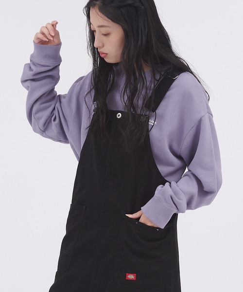 Dickies（ディッキーズ）の「Dickies/ディッキーズ ツイルジャンスカワンピース（ジャンパースカート・レディース・ブラック/ベージュ/グレー/カーキ・M）」の17枚目の写真