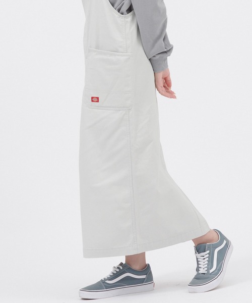 Dickies（ディッキーズ）の「Dickies/ディッキーズ ツイルジャンスカワンピース（ジャンパースカート・レディース・ブラック/ベージュ/グレー/カーキ・M）」の8枚目の写真