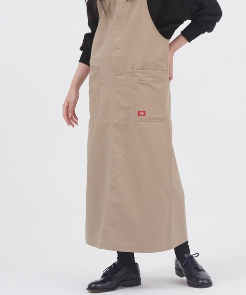 Dickies（ディッキーズ）の「Dickies/ディッキーズ ツイルジャンスカワンピース（ジャンパースカート・レディース・ブラック/ベージュ/グレー/カーキ・M）」の18枚目の写真