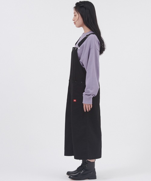 Dickies（ディッキーズ）の「Dickies/ディッキーズ ツイルジャンスカワンピース（ジャンパースカート・レディース・ブラック/ベージュ/グレー/カーキ・M）」の16枚目の写真