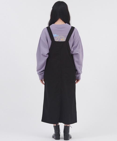 Dickies（ディッキーズ）の「Dickies/ディッキーズ ツイルジャンスカワンピース（ジャンパースカート・レディース・ブラック/ベージュ/グレー/カーキ・M）」の10枚目の写真