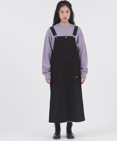Dickies（ディッキーズ）の「Dickies/ディッキーズ ツイルジャンスカワンピース（ジャンパースカート・レディース・ブラック/ベージュ/グレー/カーキ・M）」の13枚目の写真
