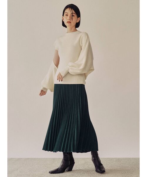 COTORICA（コトリカ）の「起毛プリーツスカート（スカート・レディース・マスタード/グリーン/モカ・FREE）」の5枚目の写真