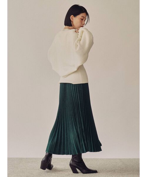 COTORICA（コトリカ）の「起毛プリーツスカート（スカート・レディース・マスタード/グリーン/モカ・FREE）」の6枚目の写真