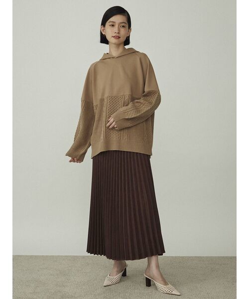 COTORICA（コトリカ）の「起毛プリーツスカート（スカート・レディース・マスタード/グリーン/モカ・FREE）」の10枚目の写真
