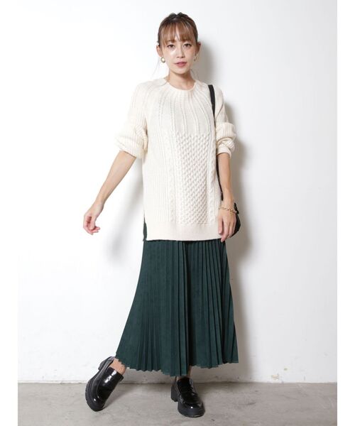 COTORICA（コトリカ）の「起毛プリーツスカート（スカート・レディース・マスタード/グリーン/モカ・FREE）」の16枚目の写真