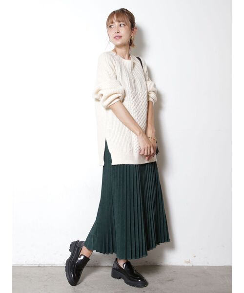 COTORICA（コトリカ）の「起毛プリーツスカート（スカート・レディース・マスタード/グリーン/モカ・FREE）」の17枚目の写真