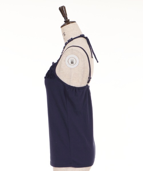 axes femme（アクシーズファム）の「ストラップビジューキャミ（キャミソール・レディース・パープル/キナリ/ネイビー・MEDIUM）」の14枚目の写真