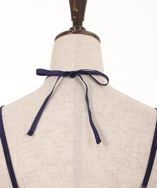 axes femme（アクシーズファム）の「ストラップビジューキャミ（キャミソール・レディース・パープル/キナリ/ネイビー・MEDIUM）」の8枚目の写真