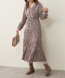 natural couture | 【WEB限定カラー有り】前後2WAYカシュクールティアードワンピース(ワンピース)