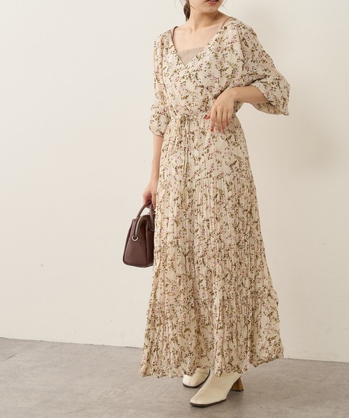 natural couture（ナチュラルクチュール）の「【WEB限定カラー有り】前後2WAYカシュクールティアードワンピース（ワンピース・レディース・ピンクベージュ/ブラック/その他3/その他2/グリーン/その他1・FREE）」の11枚目の写真