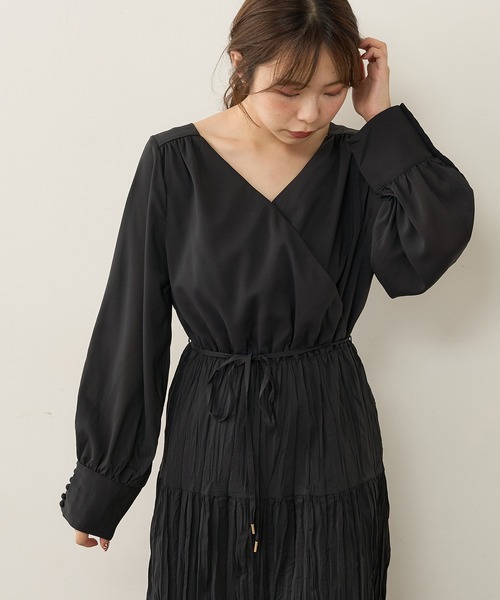 natural couture（ナチュラルクチュール）の「【WEB限定カラー有り】前後2WAYカシュクールティアードワンピース（ワンピース・レディース・ピンクベージュ/ブラック/その他3/その他2/グリーン/その他1・FREE）」の21枚目の写真