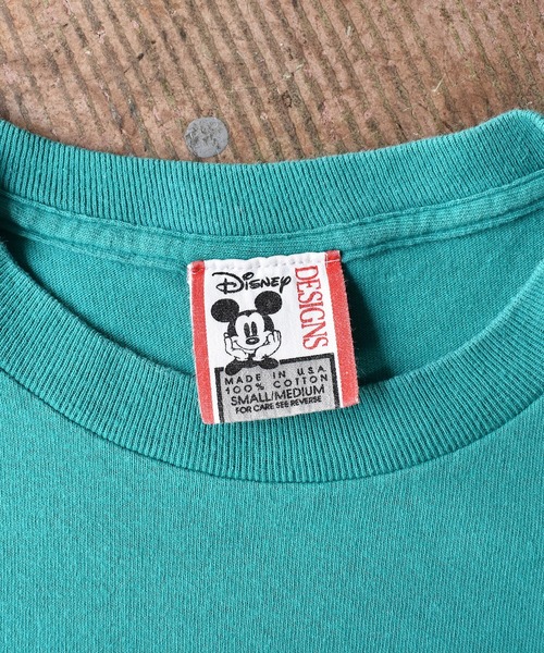OLDMICKEY （オールドミッキー）の「【ヴィンテージ古着】Mickey / ミッキー プリントTシャツ USA製 グリーン（Tシャツ/カットソー・メンズ・グリーン・MEDIUM）」の2枚目の写真
