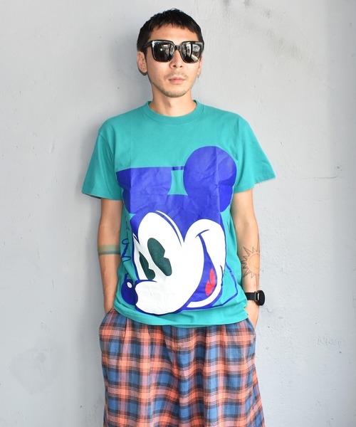 OLDMICKEY （オールドミッキー）の「【ヴィンテージ古着】Mickey / ミッキー プリントTシャツ USA製 グリーン（Tシャツ/カットソー・メンズ・グリーン・MEDIUM）」の3枚目の写真
