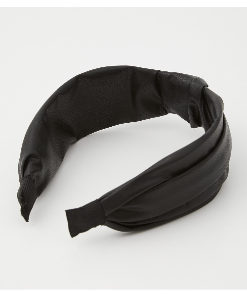 AZUL by moussy(アズールバイマウジー)の「KNOT DESIGN HEADBAND/ノットデザインヘッドバンド(ヘアゴム・レディース・ブラック/ライトベージュ・FREE)」の5枚目の写真