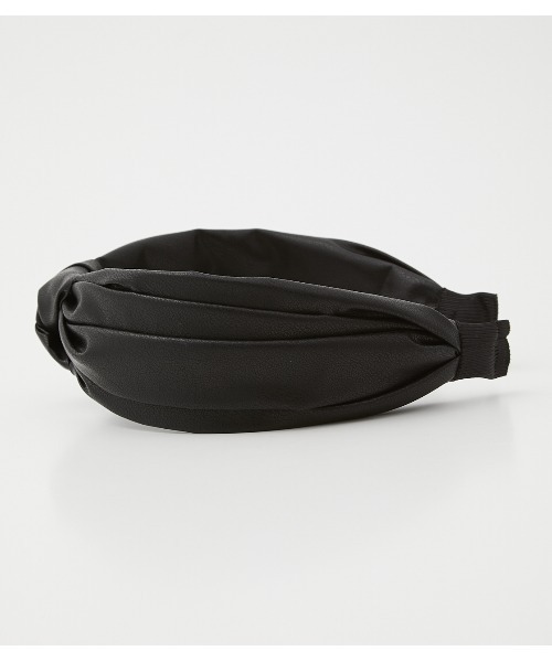 AZUL by moussy(アズールバイマウジー)の「KNOT DESIGN HEADBAND/ノットデザインヘッドバンド(ヘアゴム・レディース・ブラック/ライトベージュ・FREE)」の7枚目の写真