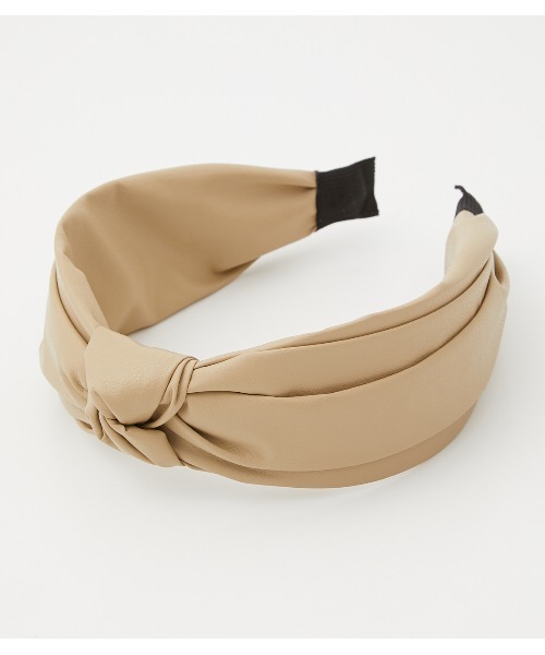 AZUL by moussy(アズールバイマウジー)の「KNOT DESIGN HEADBAND/ノットデザインヘッドバンド(ヘアゴム・レディース・ブラック/ライトベージュ・FREE)」の10枚目の写真