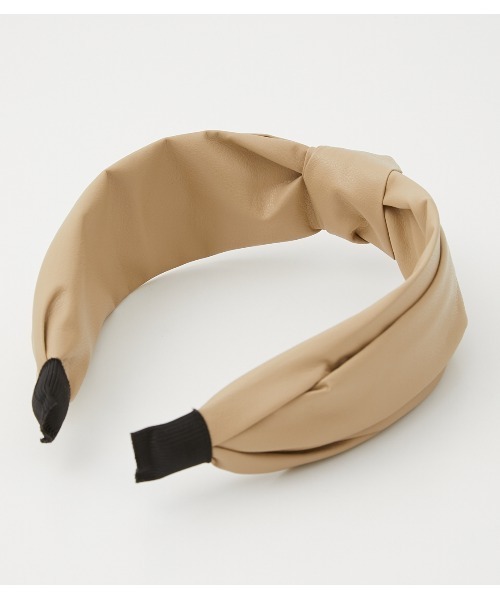AZUL by moussy(アズールバイマウジー)の「KNOT DESIGN HEADBAND/ノットデザインヘッドバンド(ヘアゴム・レディース・ブラック/ライトベージュ・FREE)」の11枚目の写真
