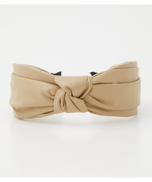 AZUL by moussy(アズールバイマウジー)の「KNOT DESIGN HEADBAND/ノットデザインヘッドバンド(ヘアゴム・レディース・ブラック/ライトベージュ・FREE)」の12枚目の写真
