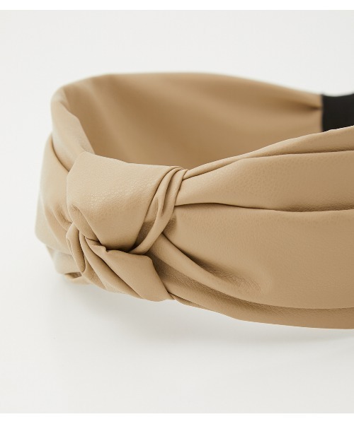 AZUL by moussy(アズールバイマウジー)の「KNOT DESIGN HEADBAND/ノットデザインヘッドバンド(ヘアゴム・レディース・ブラック/ライトベージュ・FREE)」の14枚目の写真