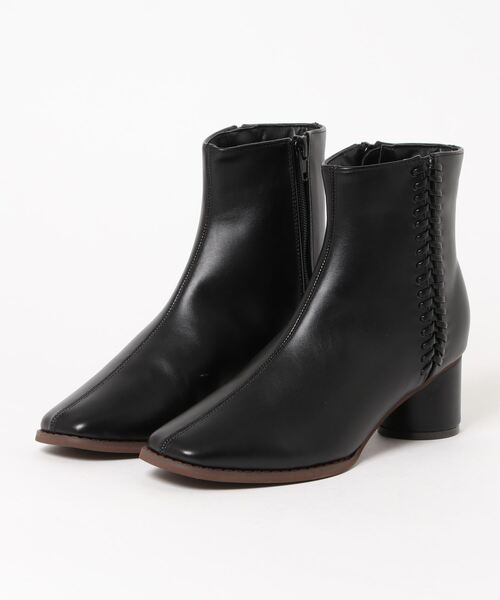 セール Sugar Sugar シュガーシュガー スクエアトゥサイドデザインブーツ ブーツ Sugar Sugar シュガーシュガー のファッション通販 Zozotown