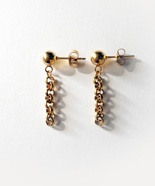 SOFFITTO（ソフィット）の「【soffitto×&O】別注《Round chain》チェーンボールピアス（ピアス（両耳用）・レディース・ゴールド・FREE）」の2枚目の写真