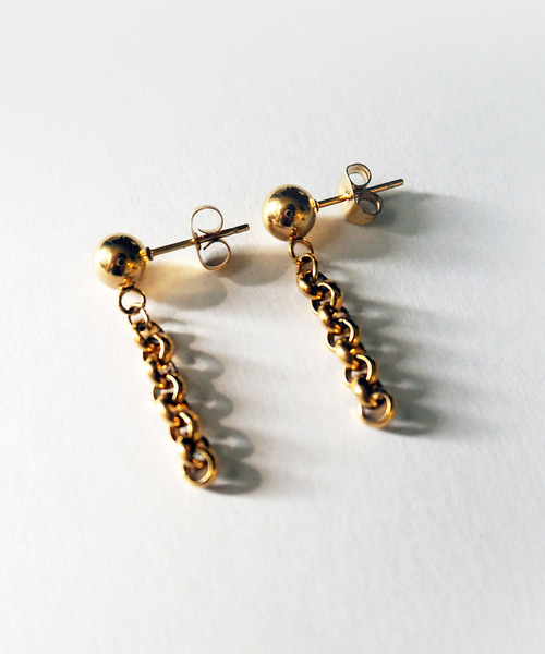 SOFFITTO（ソフィット）の「【soffitto×&O】別注《Round chain》チェーンボールピアス（ピアス（両耳用）・レディース・ゴールド・FREE）」の6枚目の写真