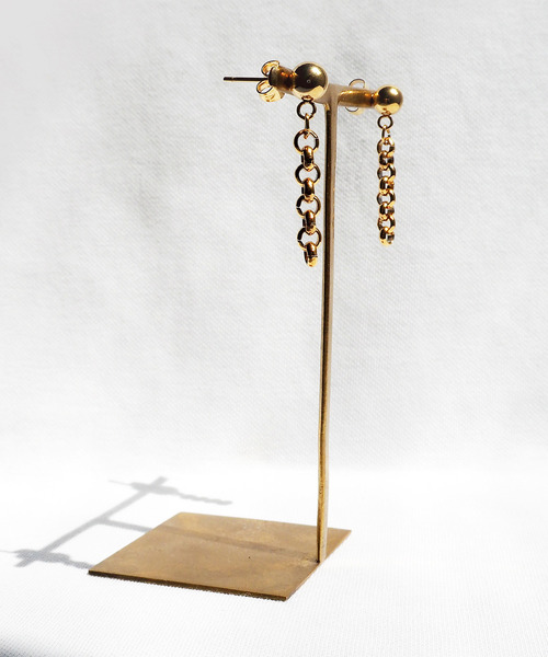 SOFFITTO（ソフィット）の「【soffitto×&O】別注《Round chain》チェーンボールピアス（ピアス（両耳用）・レディース・ゴールド・FREE）」の4枚目の写真