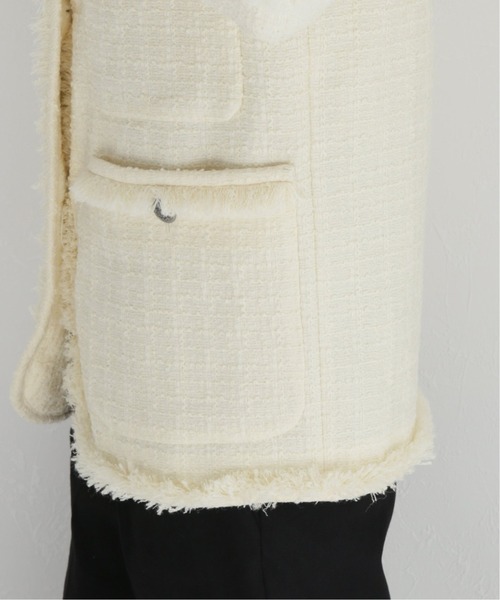 ヴェルメイユパーイエナ　ツイードジャケット　ノーカラージャケット　リネン　ウール ノーカラーツイード ジャケット | イエナ(IENA) | マルイウェブ