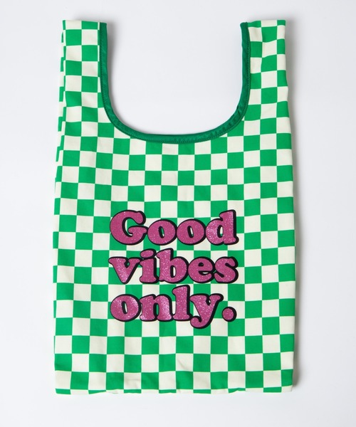 WEGO(ウィゴー)の「WEGO/チェッカーロゴマルシェバッグ(トートバッグ・レディース・ブラック/オレンジ/グリーン/パープル系その他・FREE)」の17枚目の写真