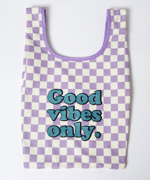 WEGO(ウィゴー)の「WEGO/チェッカーロゴマルシェバッグ(トートバッグ・レディース・ブラック/オレンジ/グリーン/パープル系その他・FREE)」の9枚目の写真