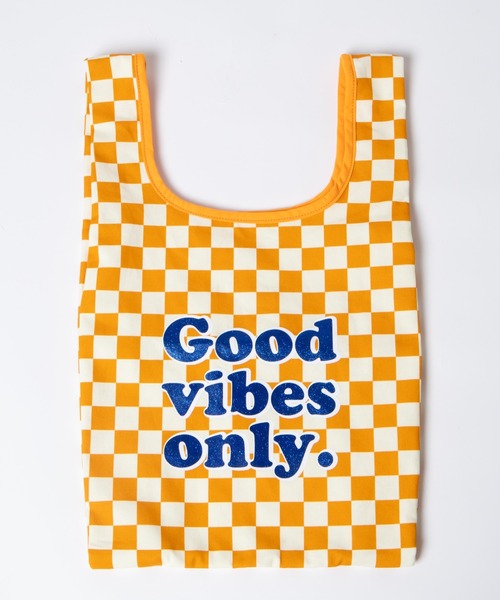 WEGO(ウィゴー)の「WEGO/チェッカーロゴマルシェバッグ(トートバッグ・レディース・ブラック/オレンジ/グリーン/パープル系その他・FREE)」の11枚目の写真