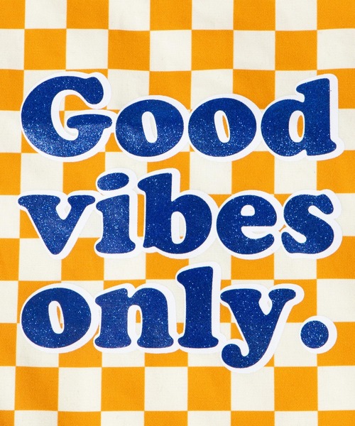 WEGO(ウィゴー)の「WEGO/チェッカーロゴマルシェバッグ(トートバッグ・レディース・ブラック/オレンジ/グリーン/パープル系その他・FREE)」の6枚目の写真