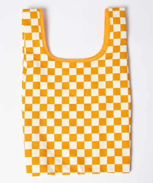 WEGO(ウィゴー)の「WEGO/チェッカーロゴマルシェバッグ(トートバッグ・レディース・ブラック/オレンジ/グリーン/パープル系その他・FREE)」の7枚目の写真