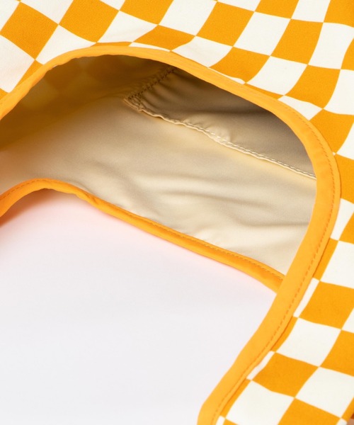 WEGO(ウィゴー)の「WEGO/チェッカーロゴマルシェバッグ(トートバッグ・レディース・ブラック/オレンジ/グリーン/パープル系その他・FREE)」の15枚目の写真