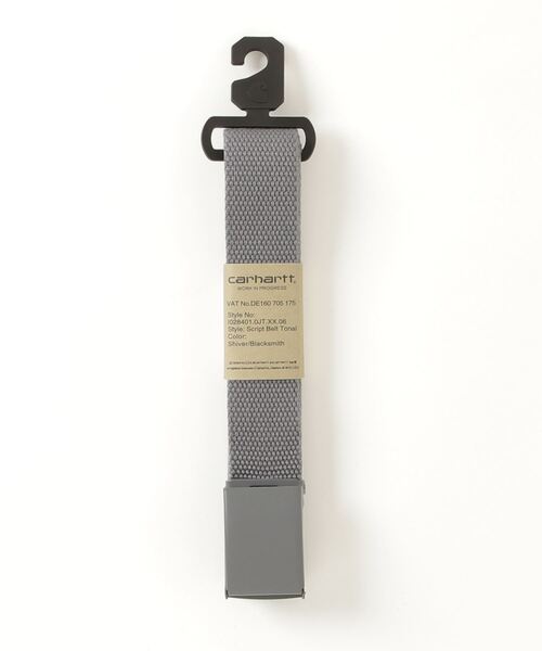 Carhartt WIP(カーハートダブリューアイピー)の「Carhartt WIP/カーハートダブリューアイピー スクリプトベルト I028401(ベルト・メンズ・ブラック×ホワイト/カモフラージュ/グレー・FREE)」の6枚目の写真