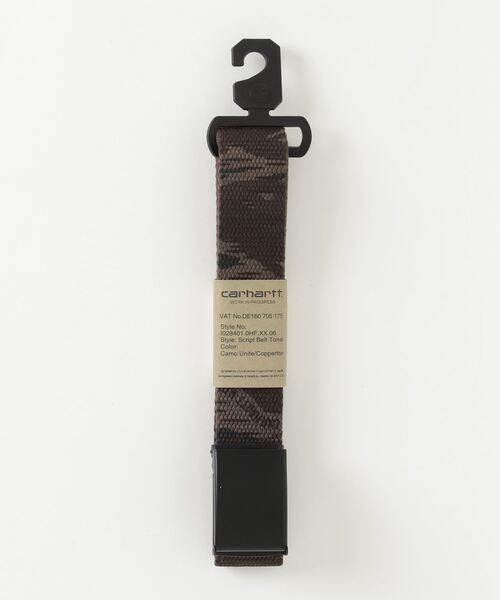 Carhartt WIP(カーハートダブリューアイピー)の「Carhartt WIP/カーハートダブリューアイピー スクリプトベルト I028401(ベルト・メンズ・ブラック×ホワイト/カモフラージュ/グレー・FREE)」の7枚目の写真
