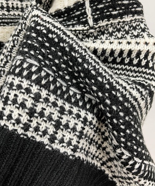 PICCIN（ピッチン）の「【WEB限定】ジャガードボーダーニット（ニット/セーター・レディース・ブラウン/ブラック・L/M）」の12枚目の写真