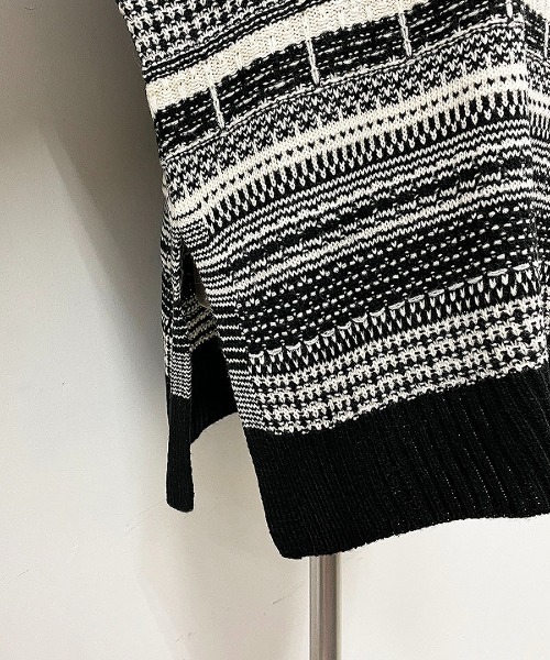 PICCIN（ピッチン）の「【WEB限定】ジャガードボーダーニット（ニット/セーター・レディース・ブラウン/ブラック・L/M）」の11枚目の写真